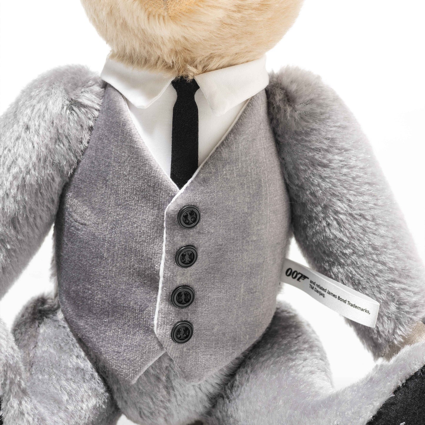 Steiff 007637 Teddybär James Bond Goldfinger 60. Jubiläum mit Musikwerk 30 cm Mohair