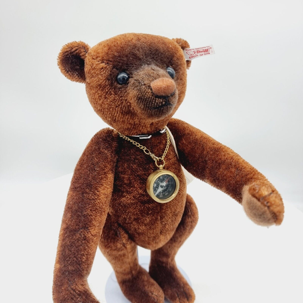 Steiff 035166 Teddybär Nando 30 cm Mohair rotbraun 2013 mit Kompass