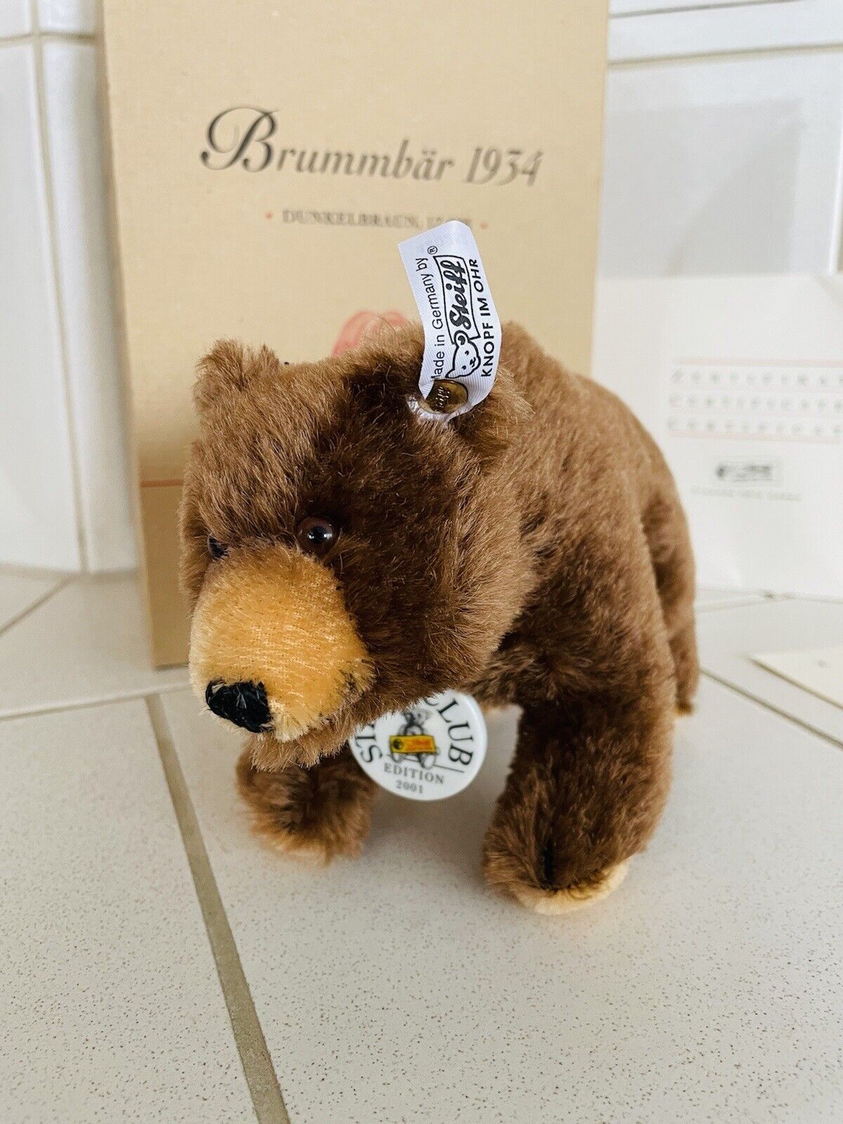 Steiff - Brummbär 1934 17 cm dunkelbraun Club Edition EAN 420252