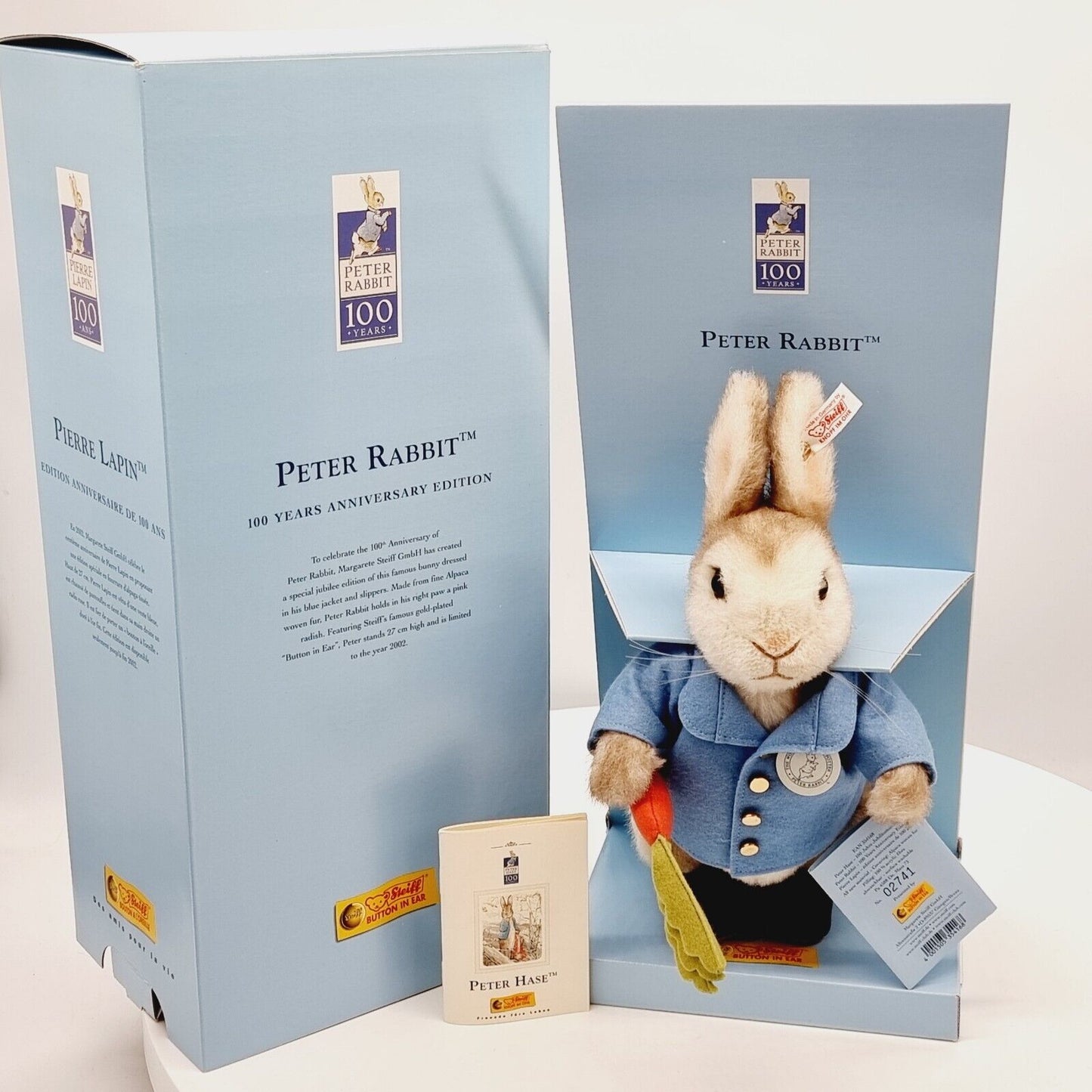 Steiff 354168 Beatrix Potter Peter Rabbit Anniversary Edition limitiert 2002