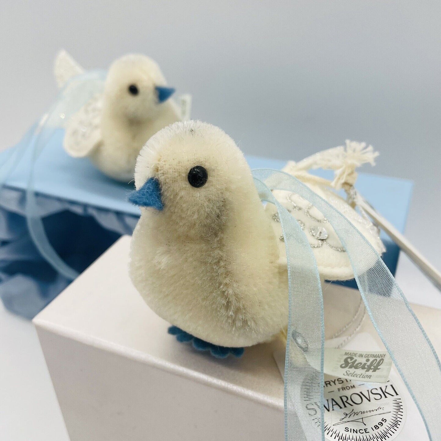 Steiff Taubenset Hochzeit 034107 mit Swarovski Kristallen