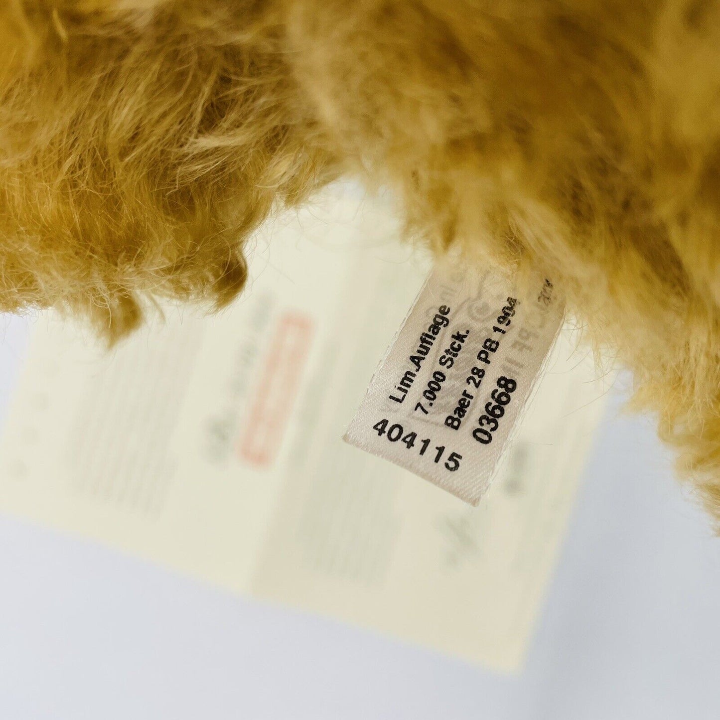 Steiff Replica Teddybär 28 PB 1904 404115 limitiert 7000 Mohair