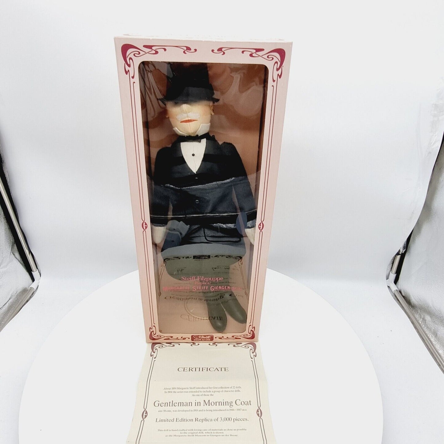 Steiff 9102/50 Filzpuppe Herr im Gehrock Replica 1914 limitiert 3000 aus 1986