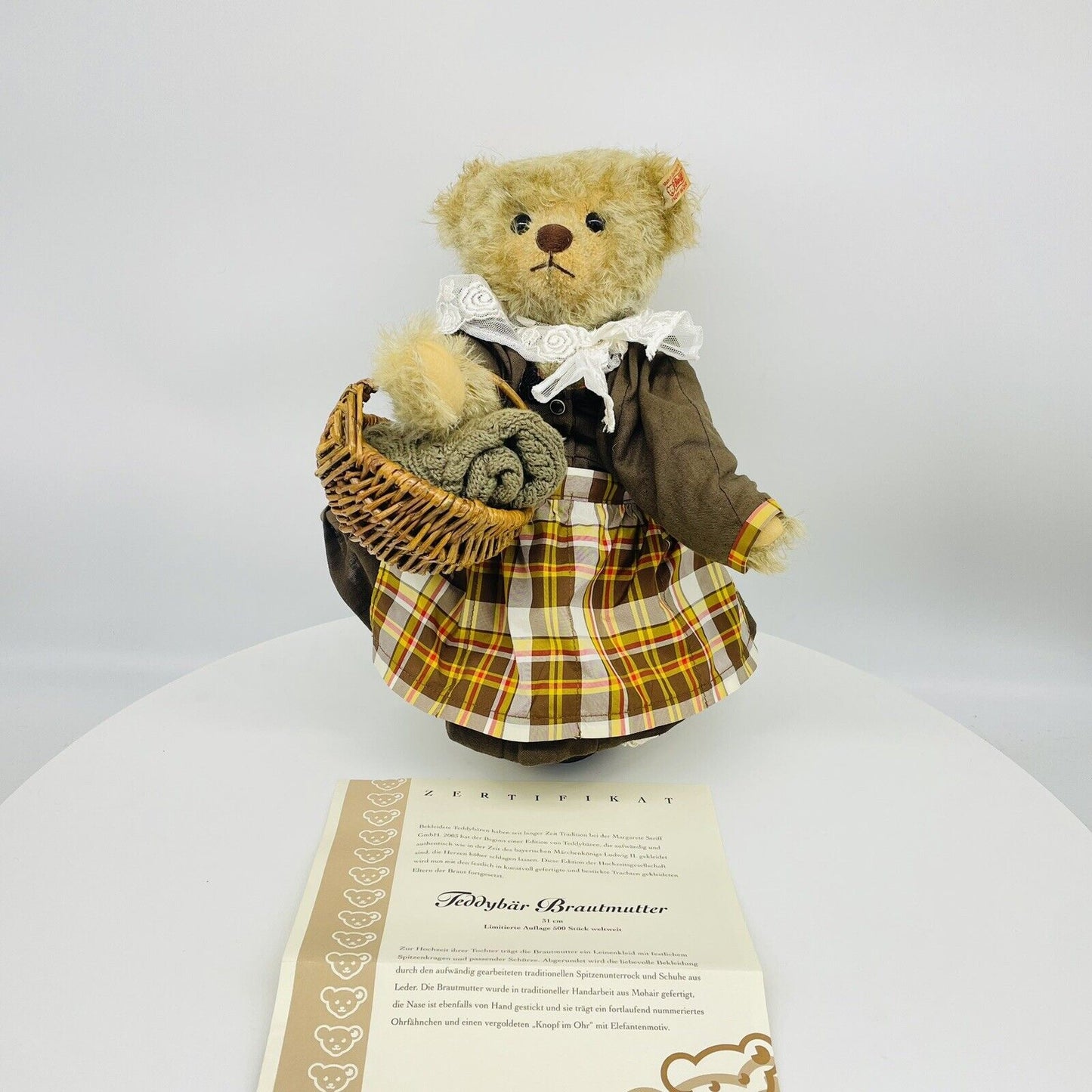 Steiff Teddybär Brautmutter 038075 limitiert 500 aus der Hochzeitsgesellschaft
