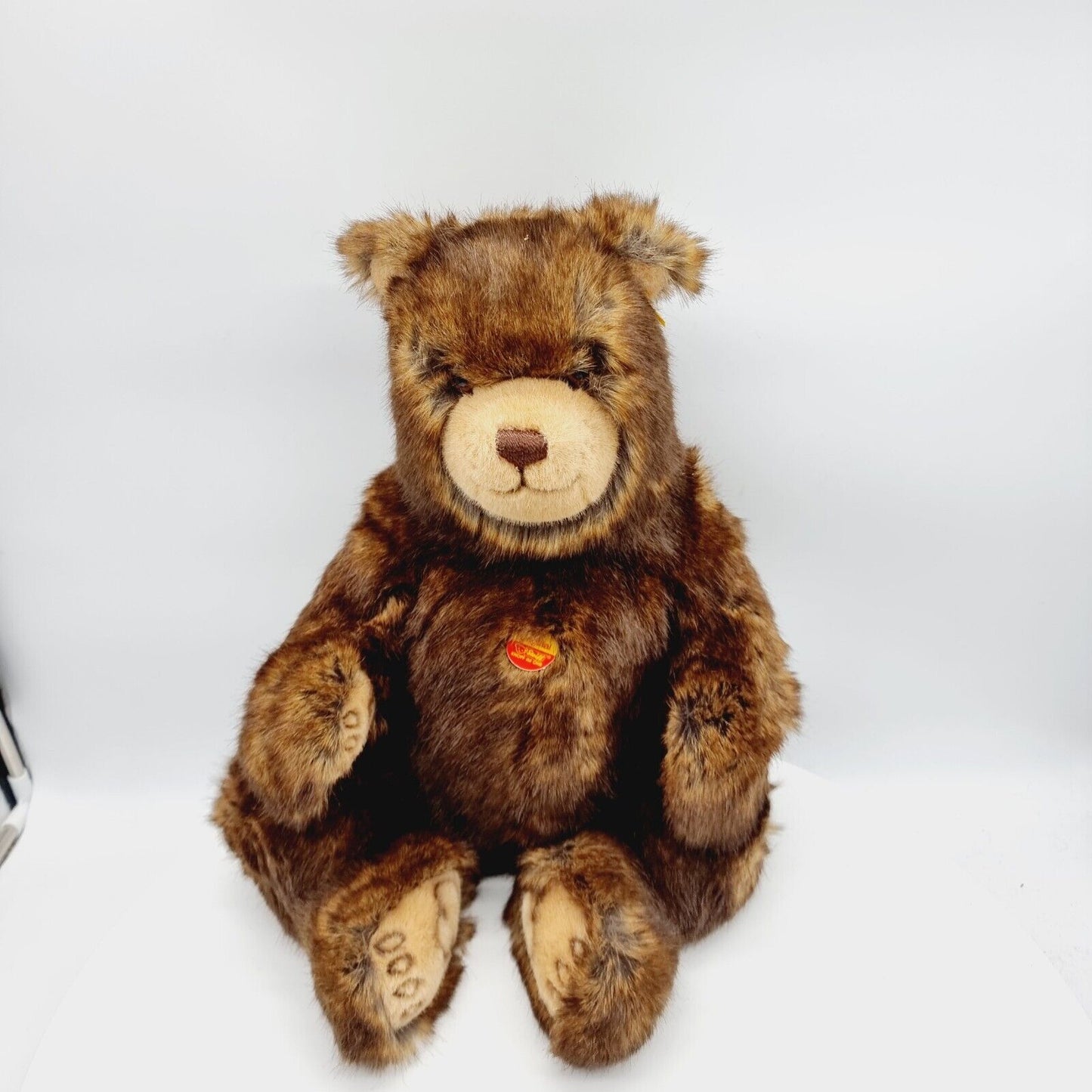 Steiff Teddybär Original 069529 braun meliert 44 cm sitzend aufwändige Tatzen