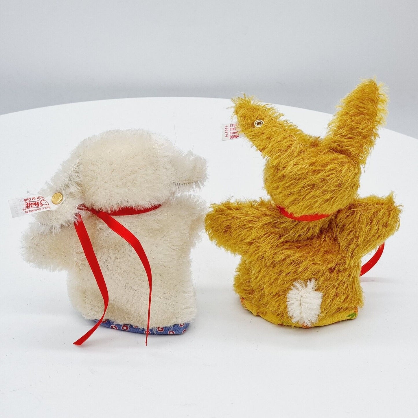 Steiff 420276 Eierwärmer-Set Hase und Lamm 12 cm Club Edition 2002 mit OVP