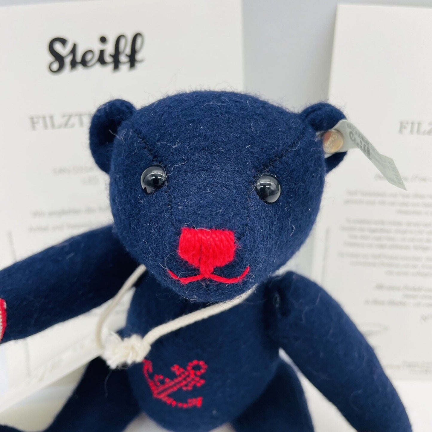 Steiff Filzteddybär Selection 035494 limitiert 2000 17cm Swarovski Wollfilz