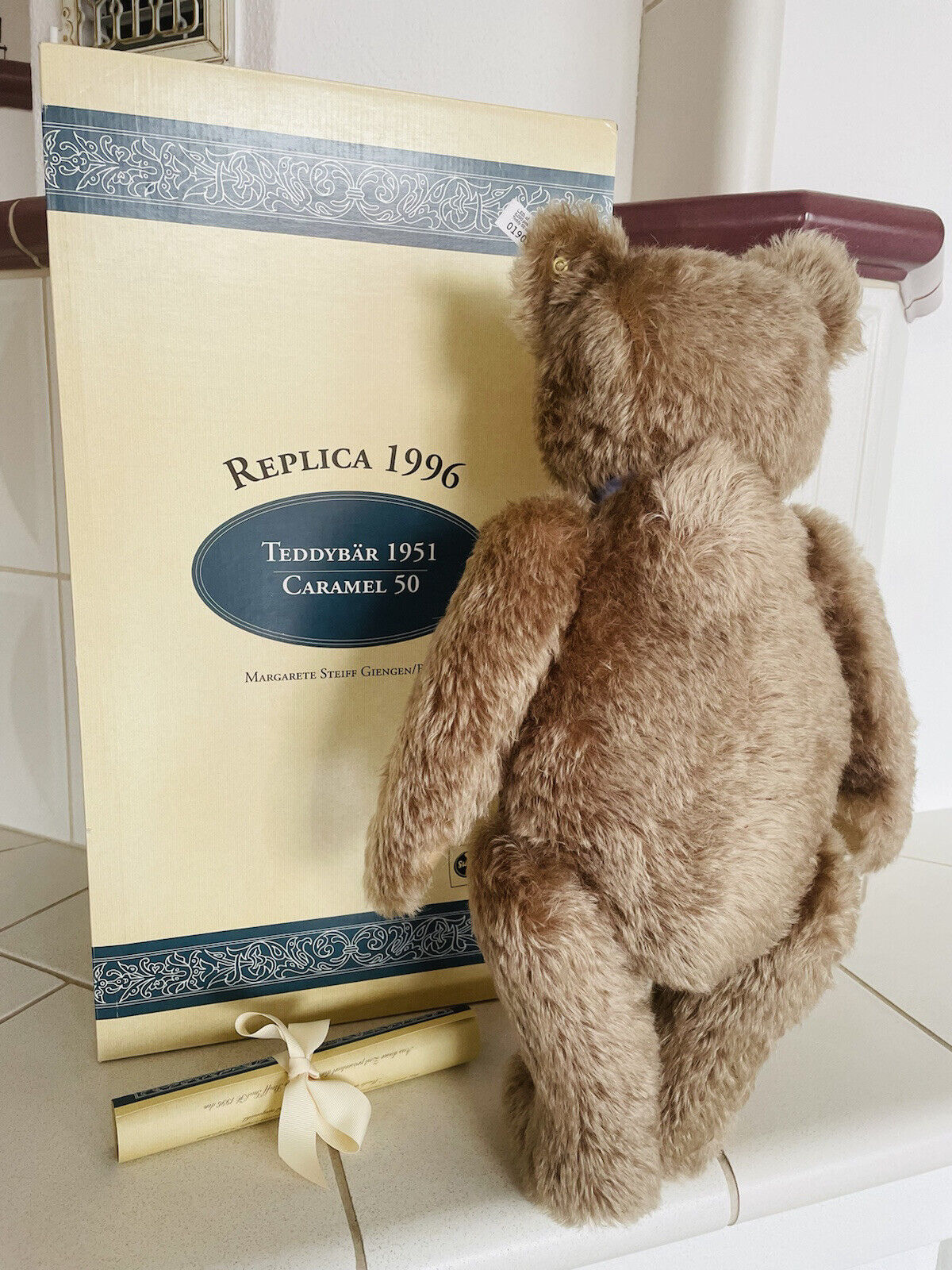 Steiff Teddybär 1951 Caramel 50 cm limitiert 408427 1996 Sammler OVP Zertifikat