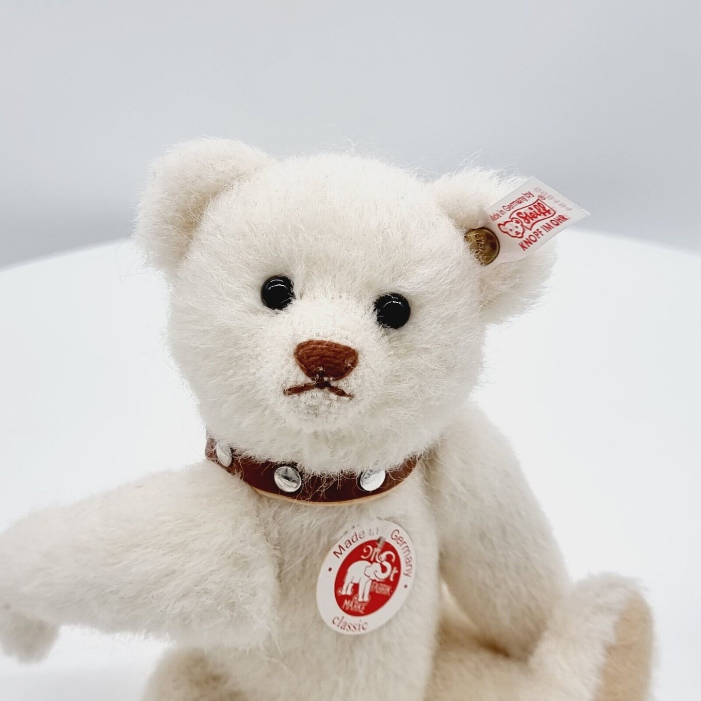 Steiff 668494 Teddybär Strauss The Rattle Bear Alpaca weiß 25 cm