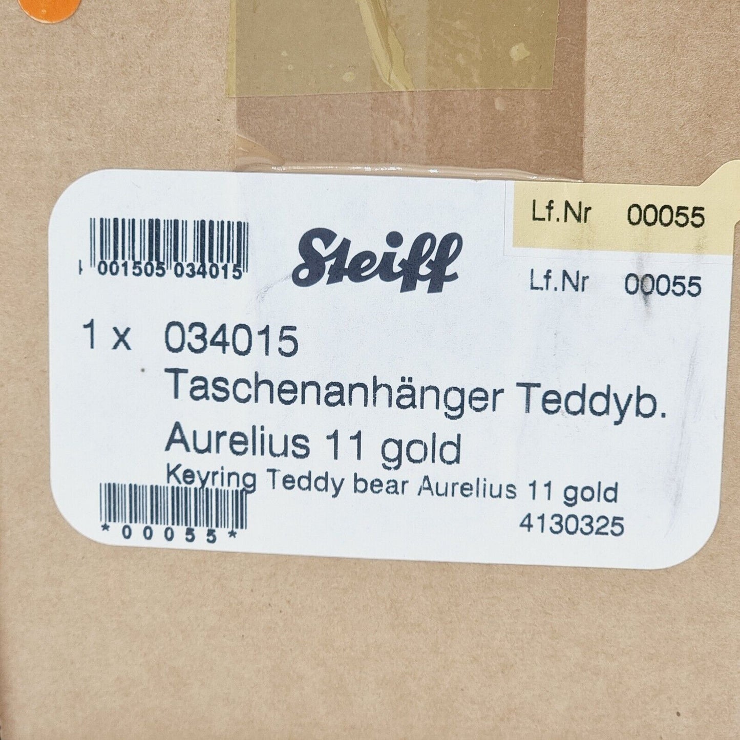 Nr. 55! Steiff 034015 Taschenanhänger Ornament Teddybär Aurelius limitiert 2000