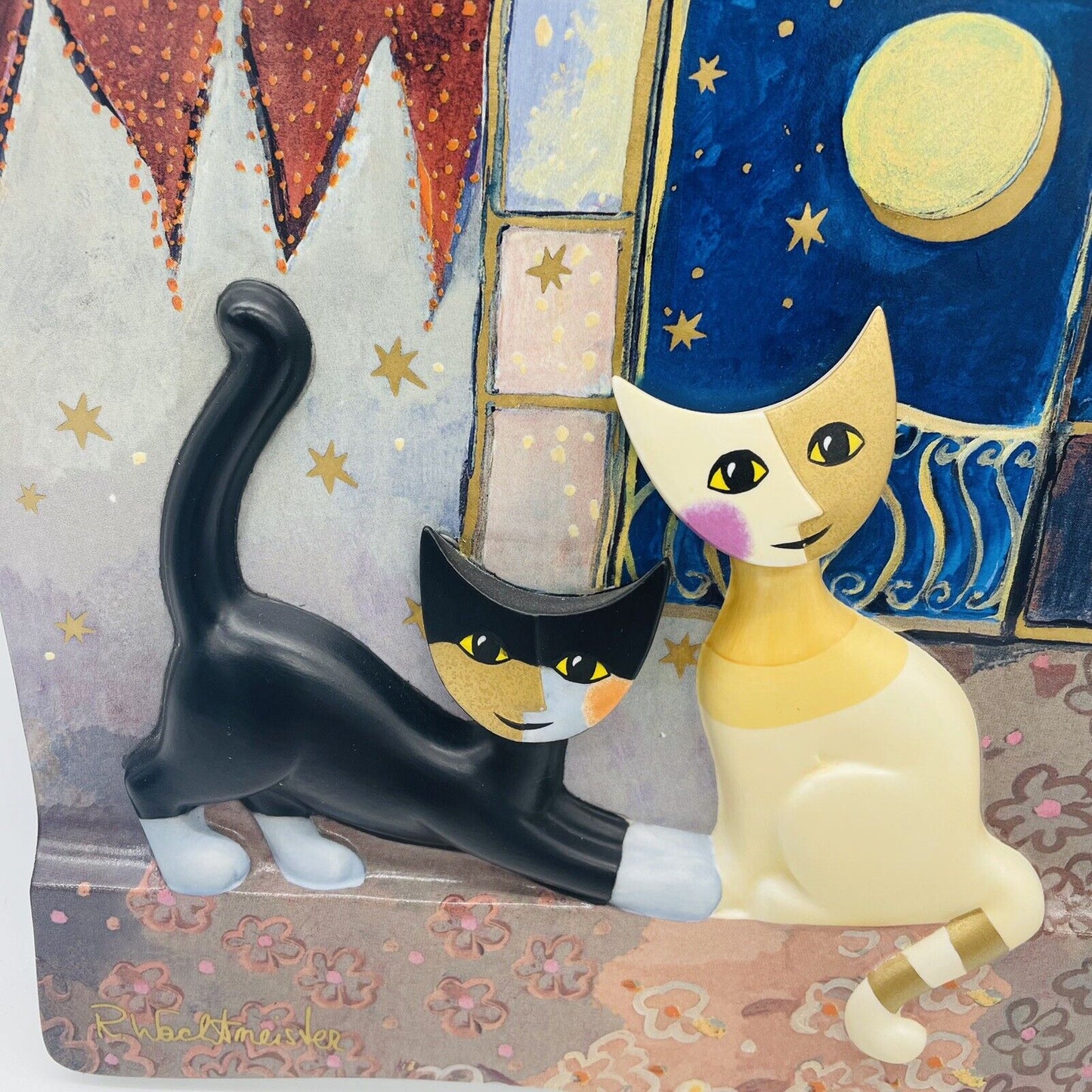Goebel Rosina Wachtmeister Wandbild Katzen mit Mond