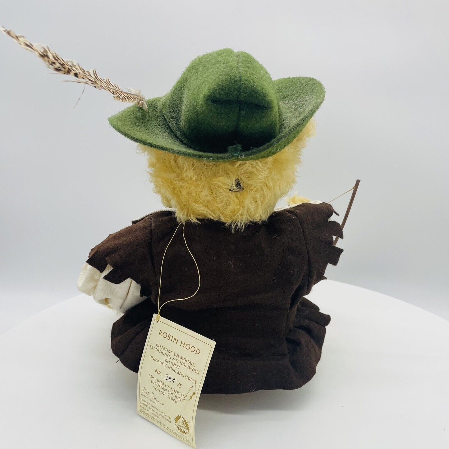 Hermann Coburg Teddybär Robin Hood limitiert 500 Europa Edition Mohair