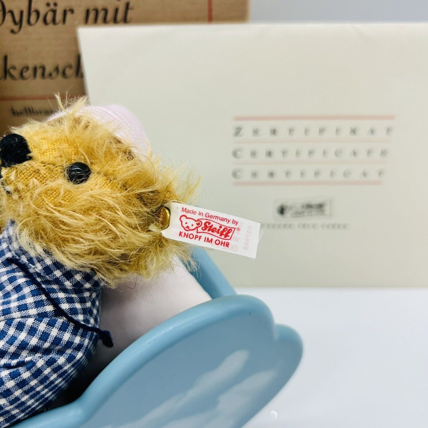 Steiff 037948 Teddybär mit Wolkenschaukel limitiert 3000 aus 2002 14 cm