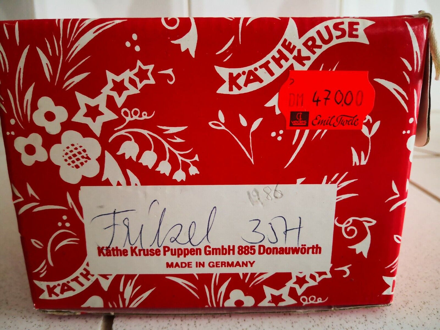 Käthe Kruse Puppe IX Fritzel blond 35 cm aus 1986 Donauwörth Lederschuhe