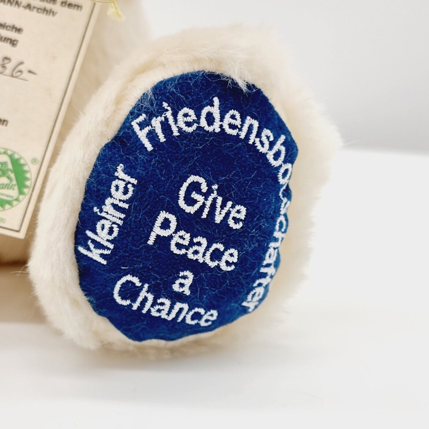 Hermann Kleiner Friedensbotschafter Ukraine Teddybär "Give peace a chance" 33cm