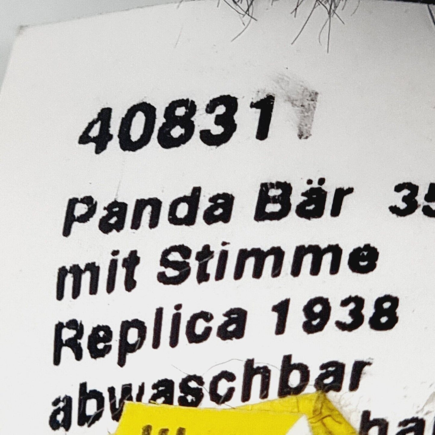 Steiff 408304 Panda Bär Replica 1938 mit Stimme 28 cm rote Schleife