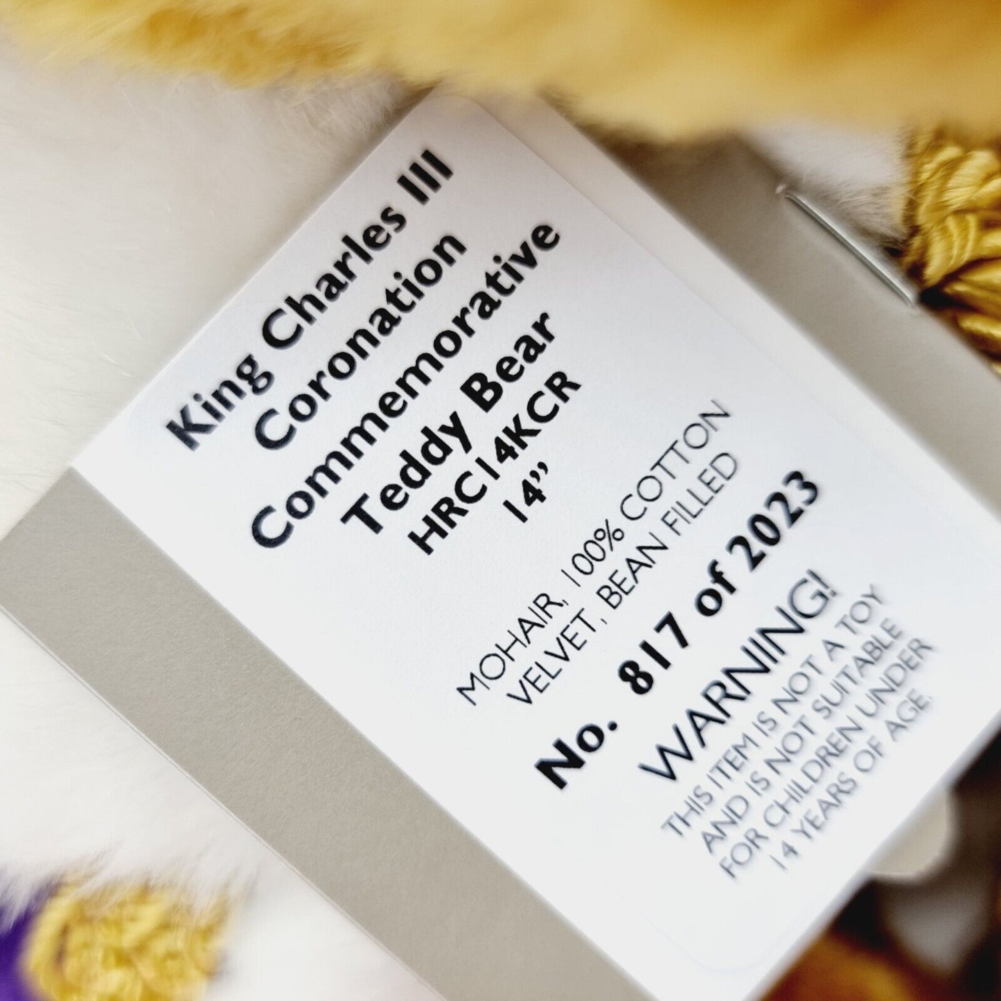 Merrythought Teddybär King Charles III Coronation Bear limitiert 2023 36 cm