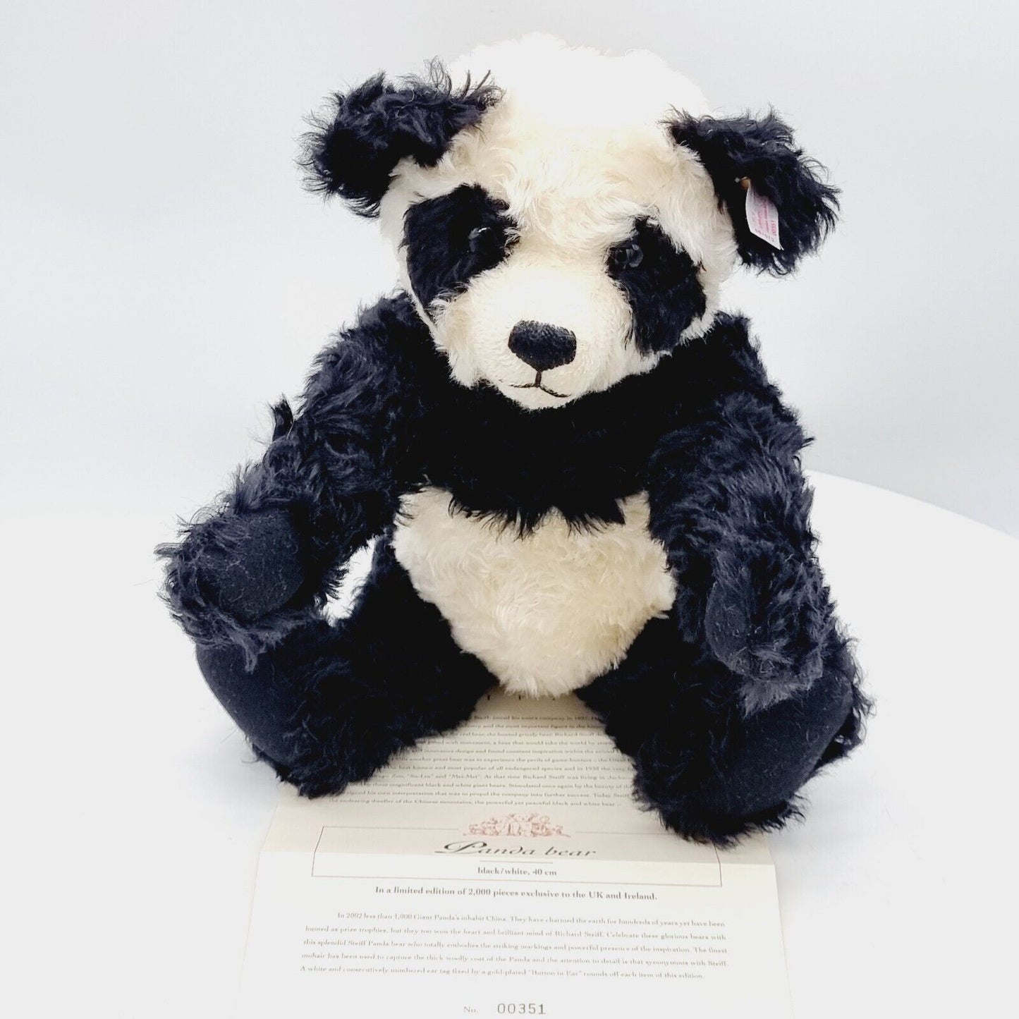Steiff 661013 Teddybär Panda Bear limitiert 2000 aus 2003 40 cm Mohair