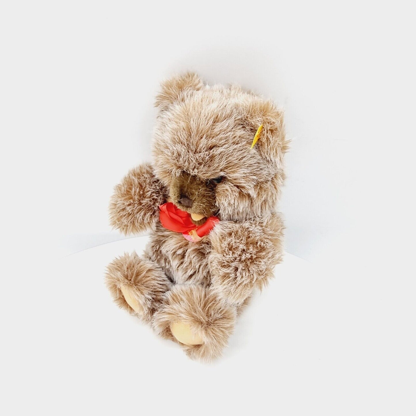 Steiff Teddybär Zotty 018107 30 cm grau-braun mit roter Schleife