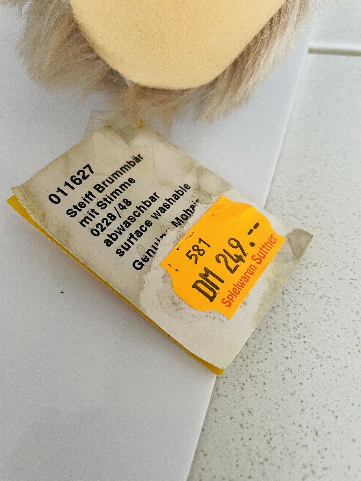Steiff Tier Teddybär Brummbär mit Stimme EAN 011627 Sammler 0228/48 Mohair KFS