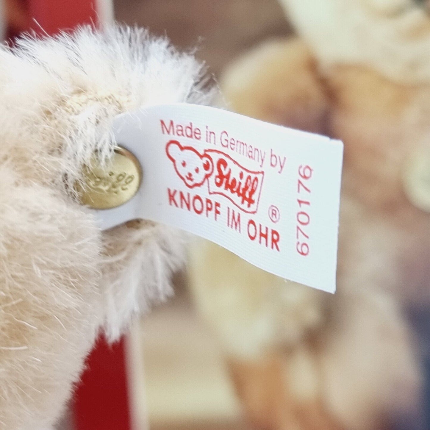 Steiff 670176 Teddybär blond mit Buch "Teddybär mit Knopf im Ohr limitiert 1000
