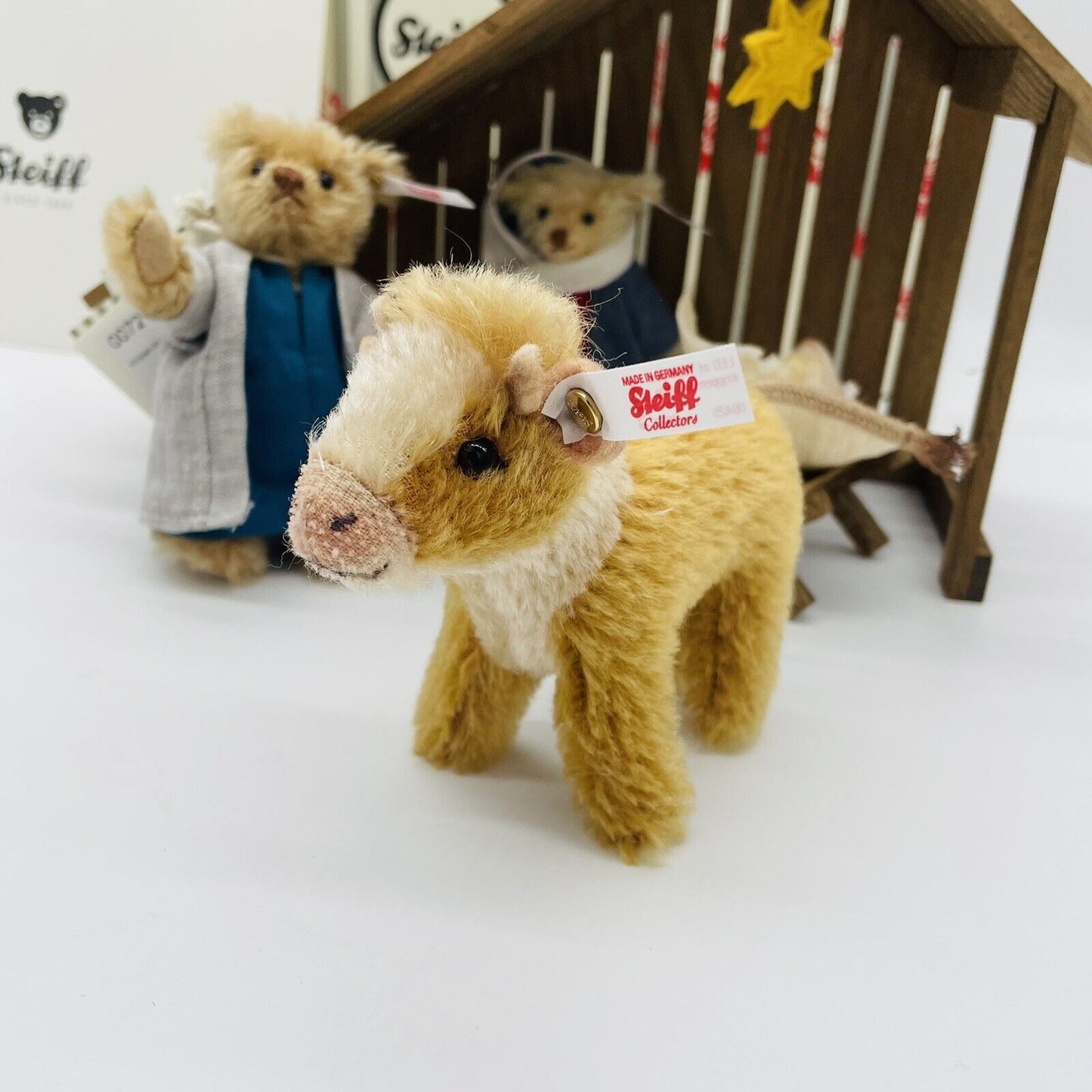 Steiff Krippenset 4-tlg. 007279 limitiert 1225 aus 2022 Mohair