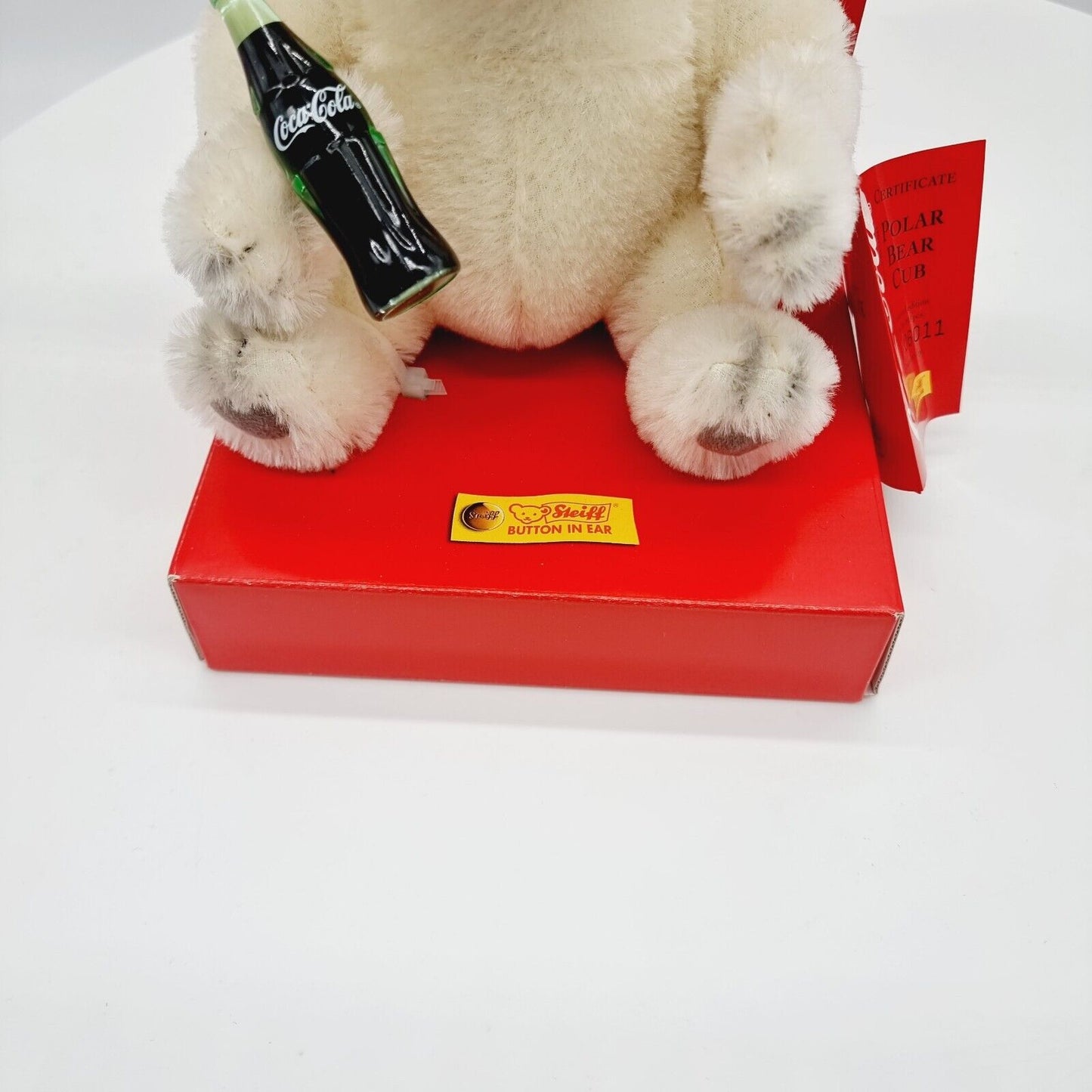 Steiff 666032 Coca-Cola Polar Bear Cub weiß mit roter OVP limitiert Jahr 2000