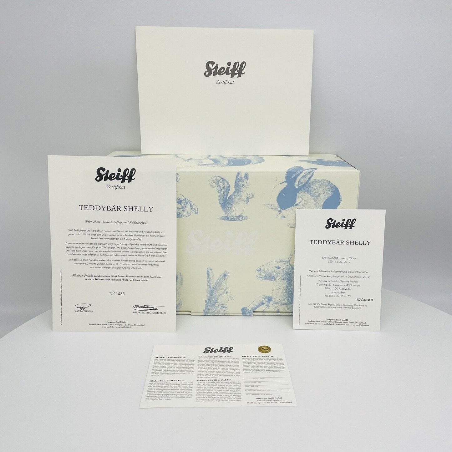 Steiff Teddybär Shelly 035784 limitiert 1500 aus 2012 29cm Mohair