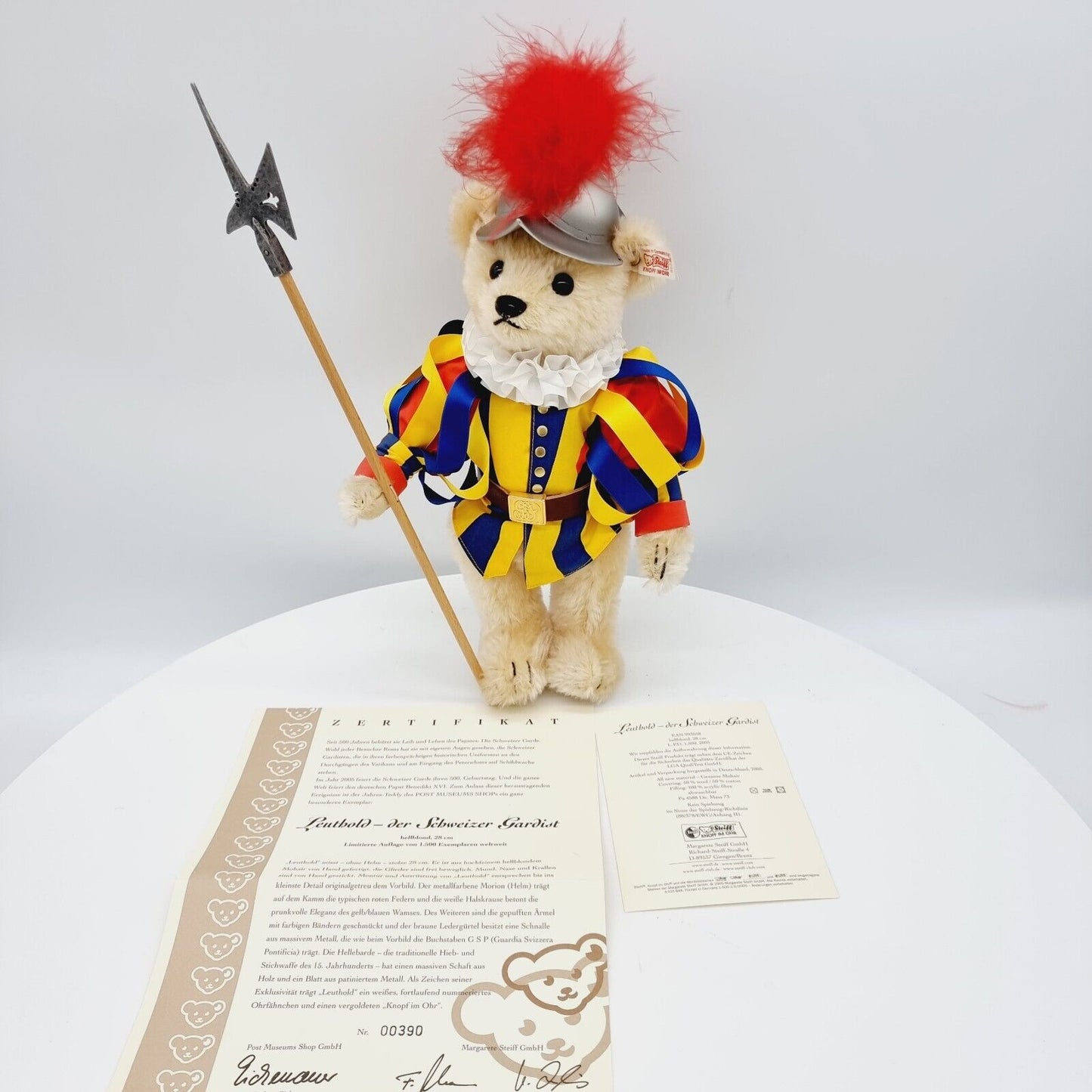 Steiff 993558 Teddybär Leuthold der Schweizer Gardist limitiert 1500 32 cm