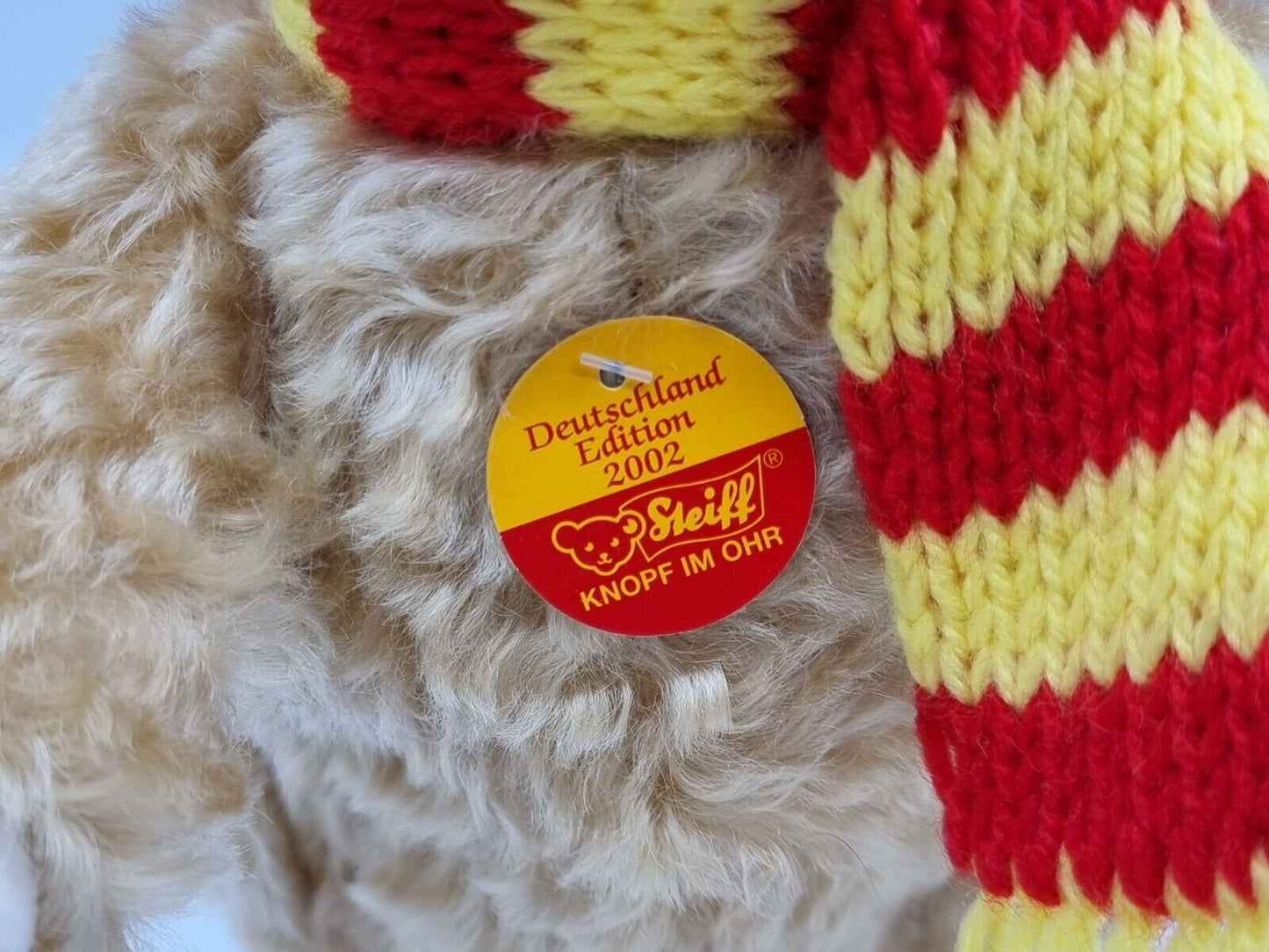 Steiff Teddybär mit Holzroller 671142 limitiert Zertifikat OVP Mohair Sammler
