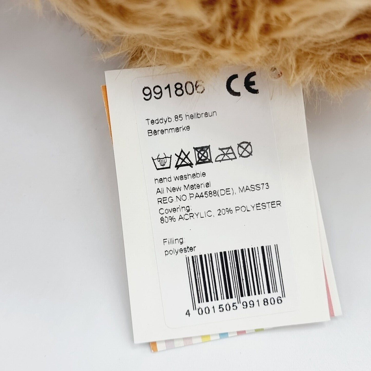 Steiff Bärenmarke Teddybär 85 cm Studio Größe 991806 KFS blond