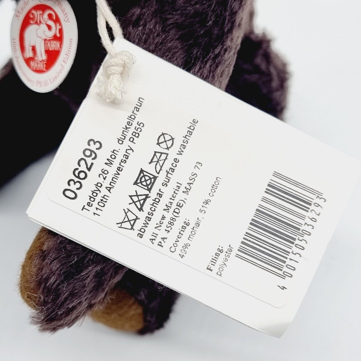 Steiff 036293 Teddybär 110th Anniversary PB 55 limitiert 1902 aus 2012 26 cm