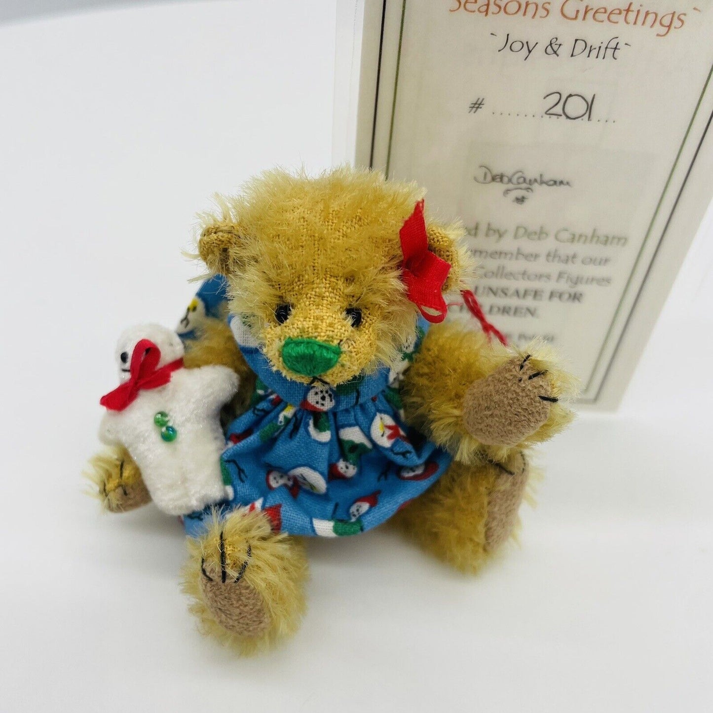 Deb Canham Miniatur Teddybär Joy & Drift limitiert 8cm Mohair