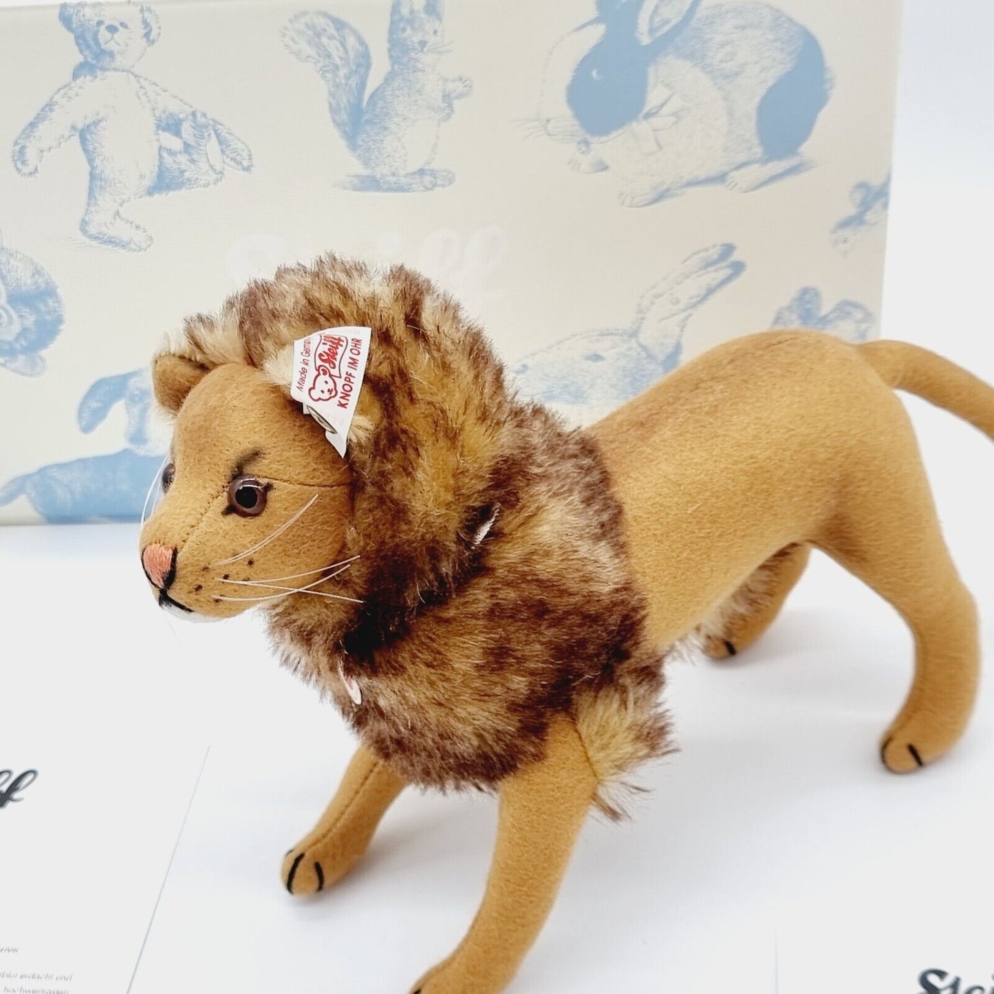 Steiff Löwe LEO Filzlöwe 21 cm groß hellbraun stehend 035098 limitierte Auflage