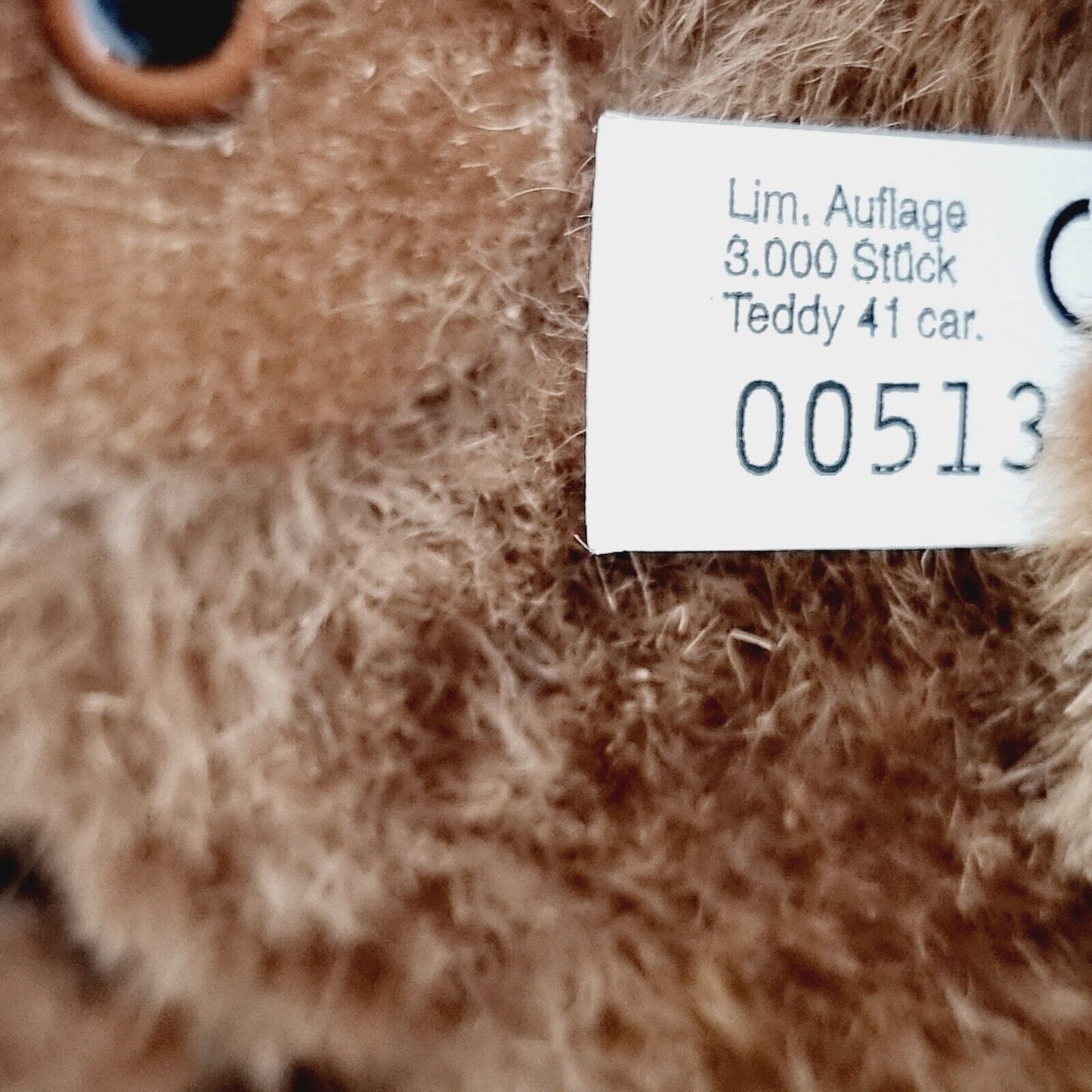 998935 Steiff Teddybär 1966 Replika 1996/97 41 cm caramel limitiert Kippstimme