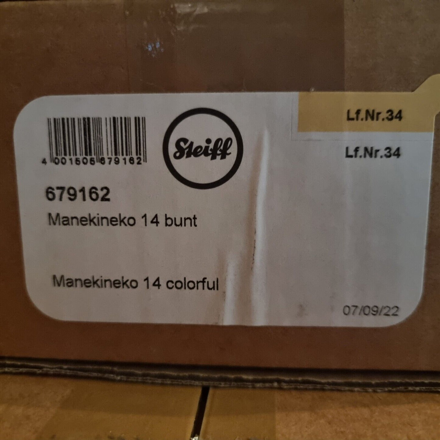 Steiff Teddies for tomorrow Glückskatze Lucky Cat Manekineko 679162 limitiert