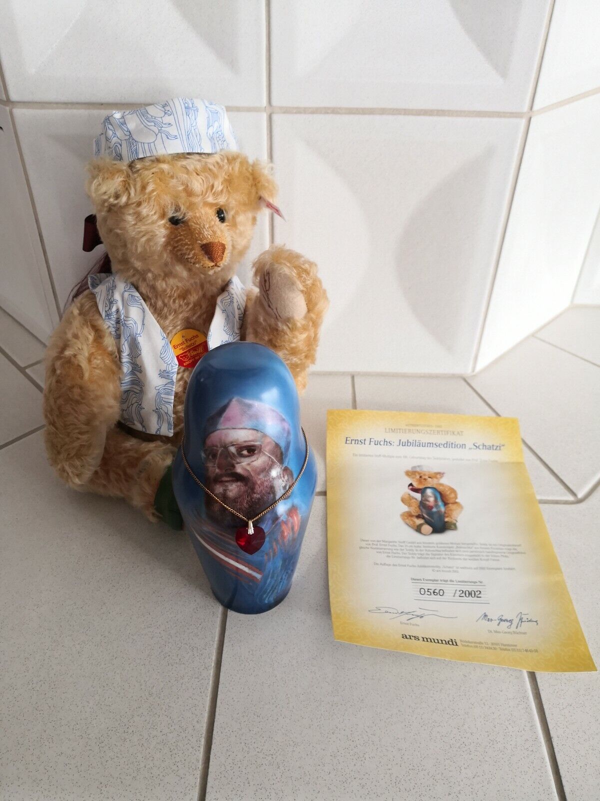 Steiff Tier 994609 Ernst Fuchs Teddy Bär Schatzi 30 cm 2002 limitiert Zertifikat