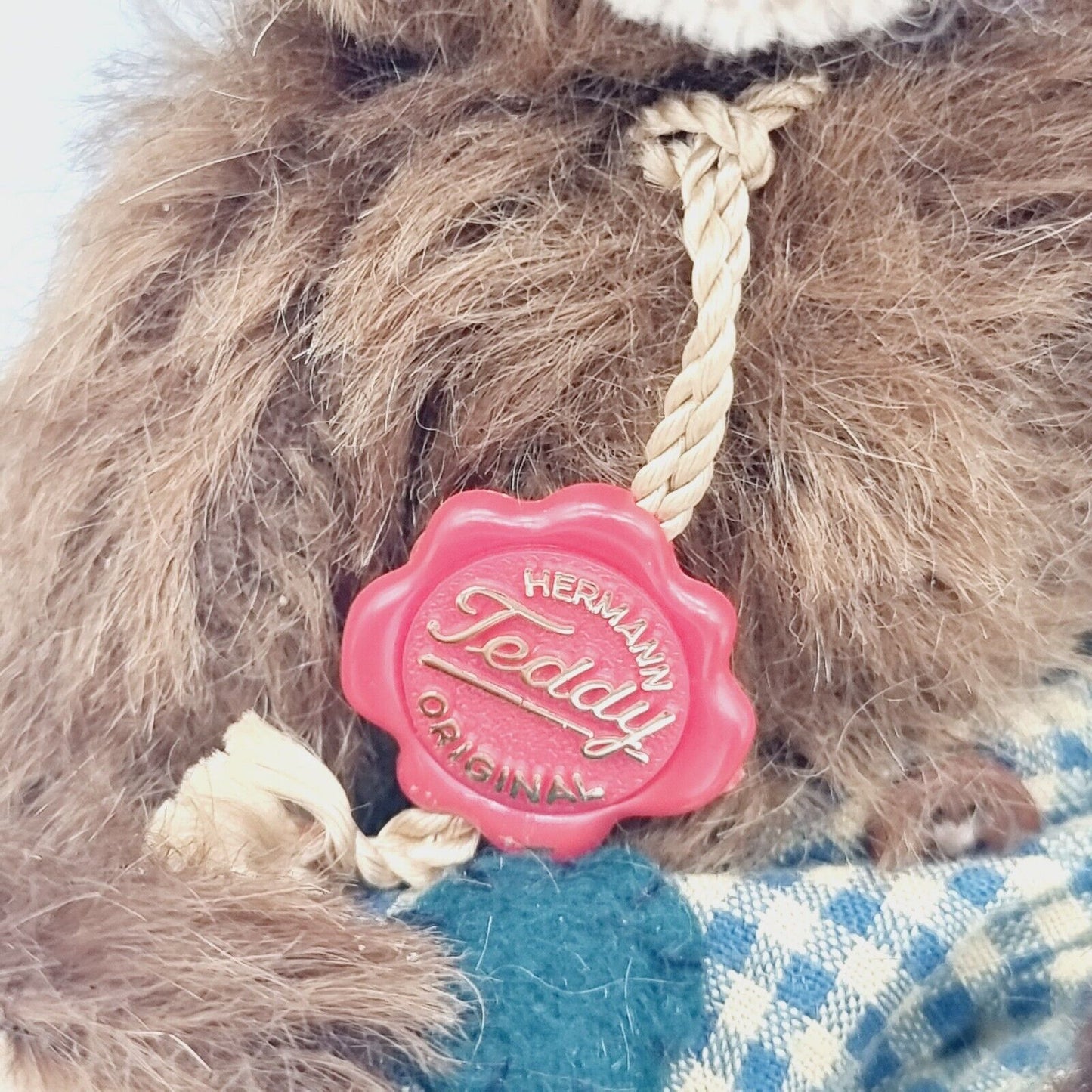 Hermann Teddy Original Jahresbär 2009 mit Hose und Mütze 14 cm Mohair