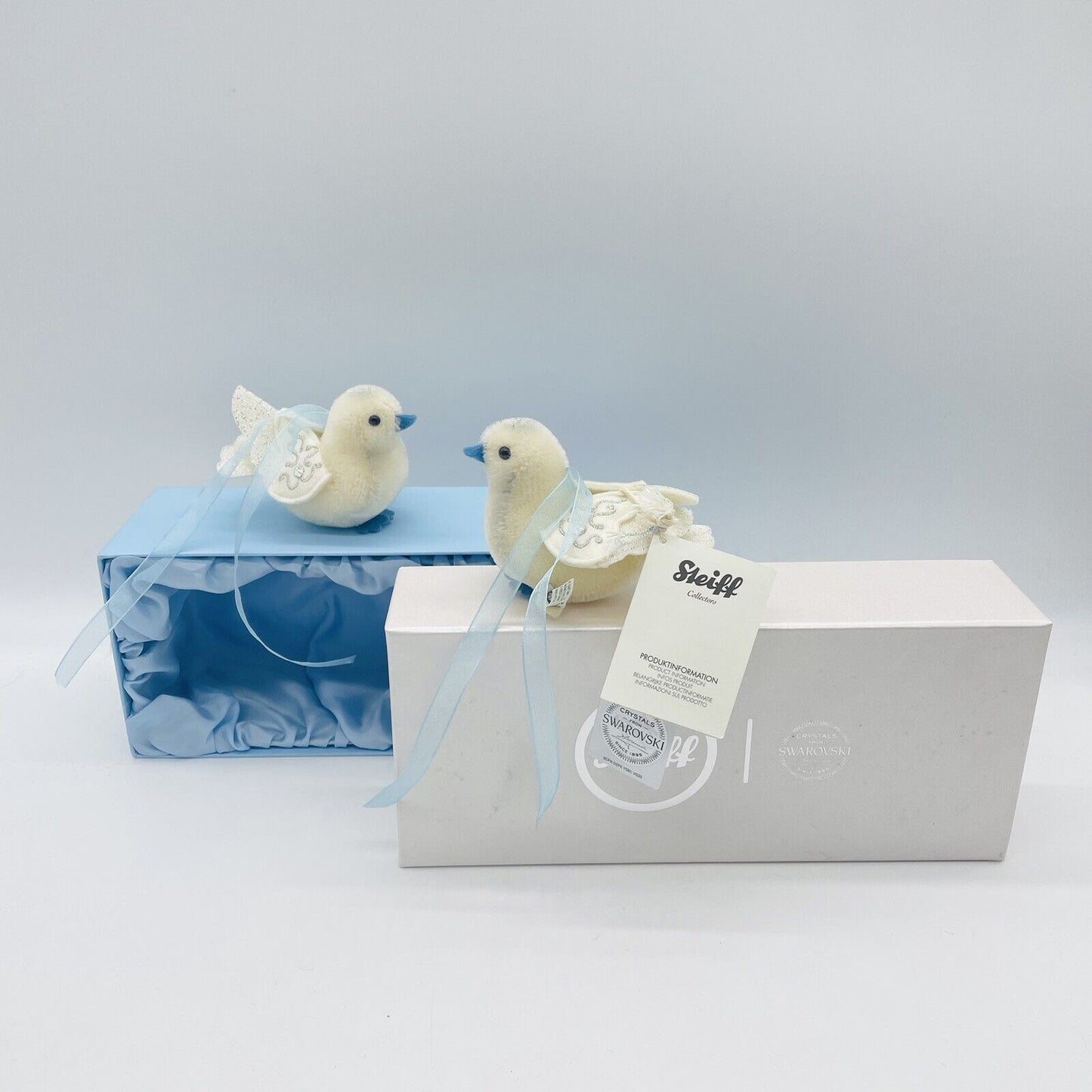 Steiff Taubenset Hochzeit 034107 mit Swarovski Kristallen