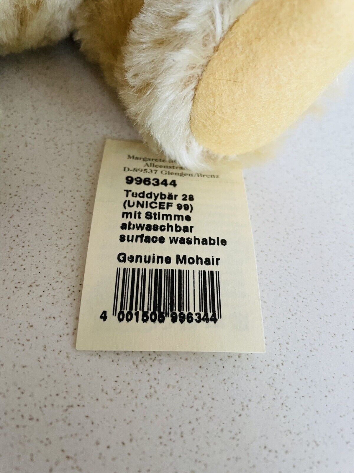 Steiff Teddy Bär Berlin 1999 EAN 996344 28 cm UNICEF 1999 limitiert Sammler