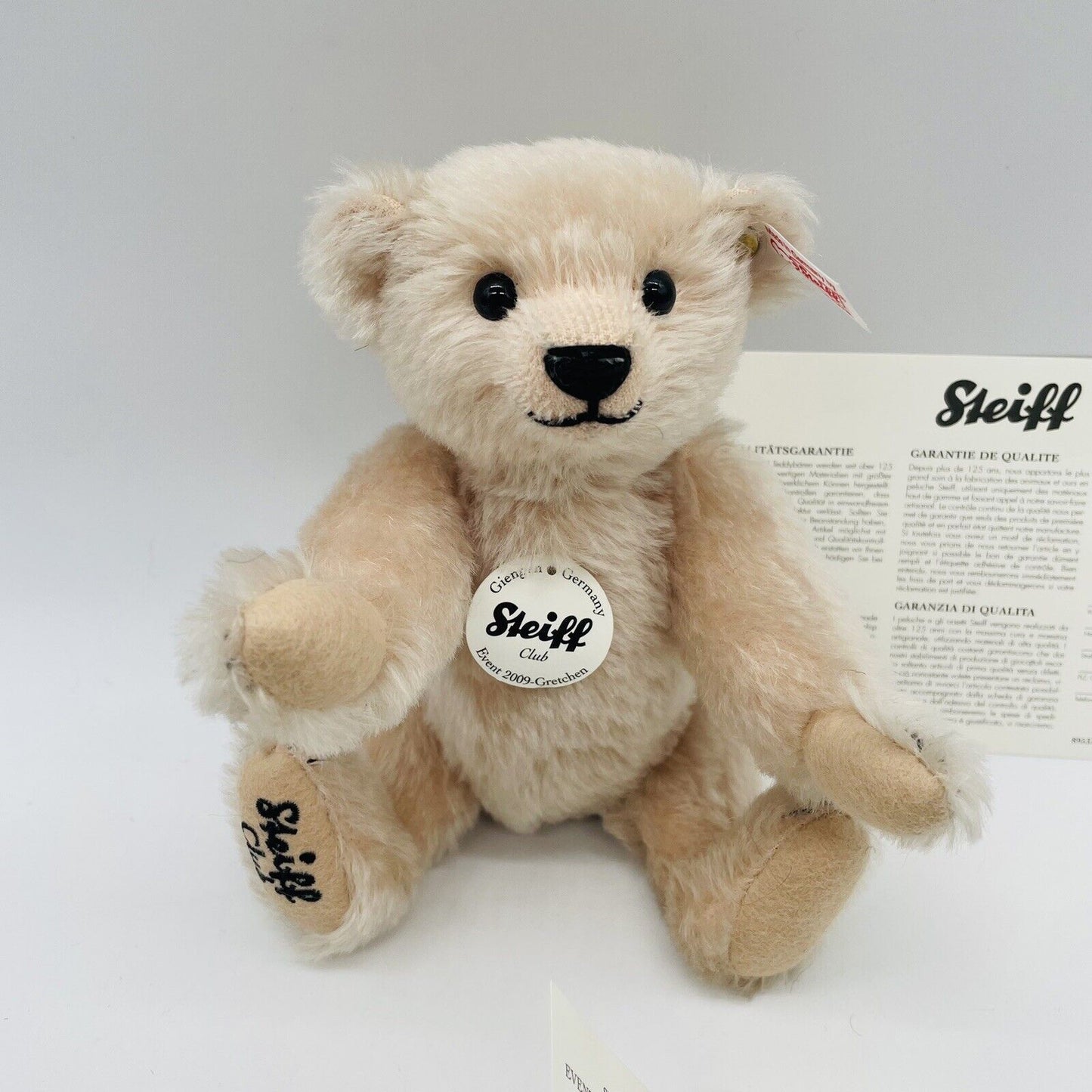 Steiff Event Teddybär 2009 Gretchen 420986 limitiert 2009 21cm Mohair