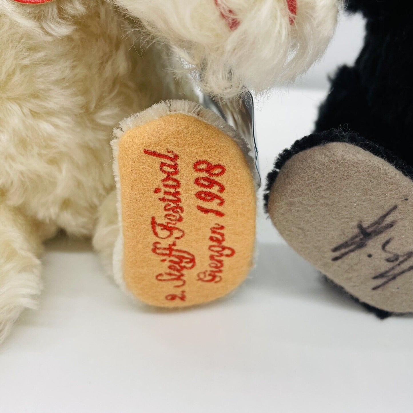 Sparset Steiff Blackey 655333 und Whitey 655340 limitiert 3000 29cm Mohair