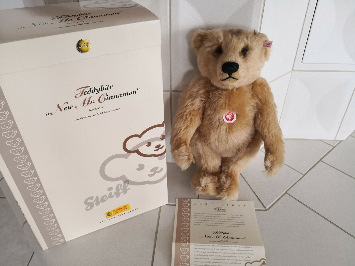 Steiff Teddybär New Mr. Cinnamon 44 cm limitiert mit OVP und Zertifikat 038846