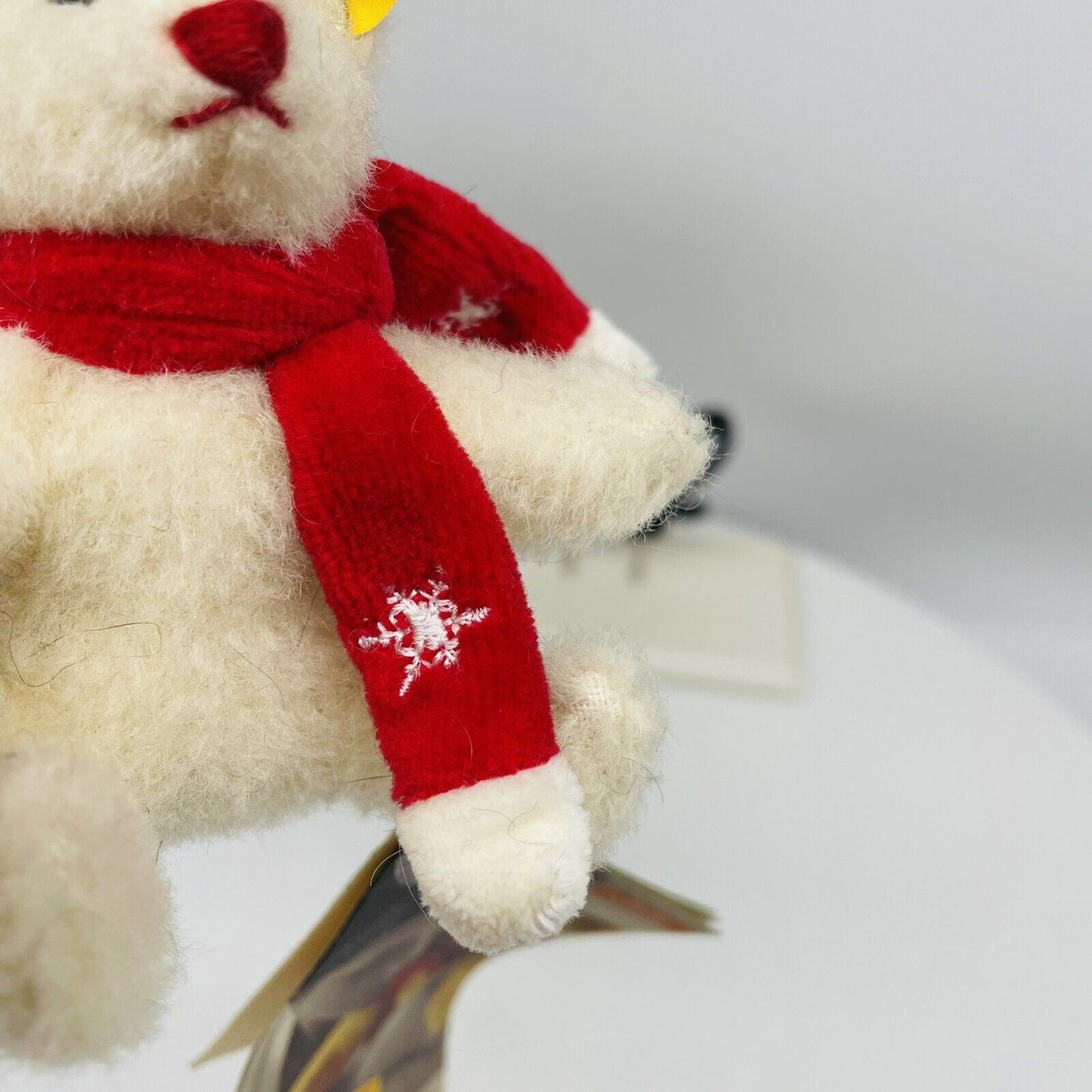 Steiff Anhängerteddy mit Weihnachtsmütze 028366 8cm Mohair