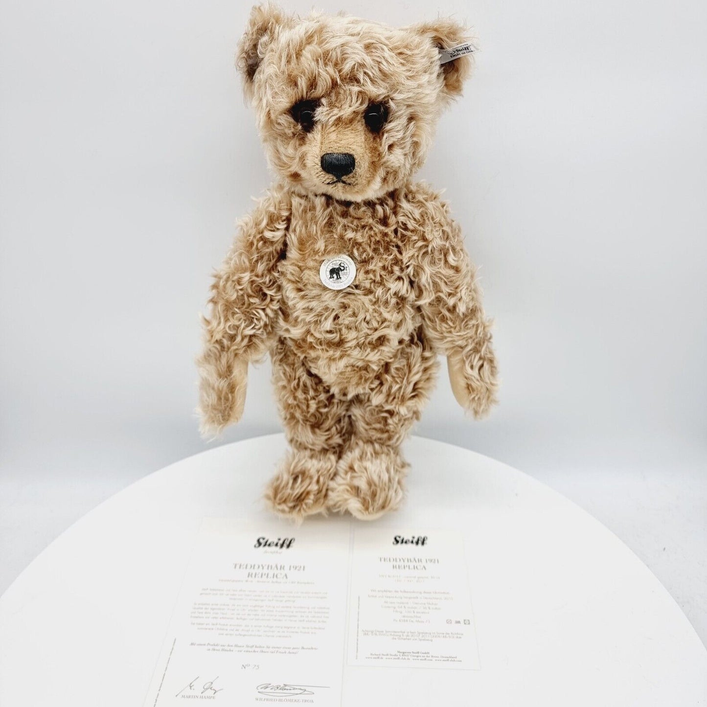 403033 Steiff Teddybär 1921 Replika 2011 46 cm caramel limitiert mit Kippstimme