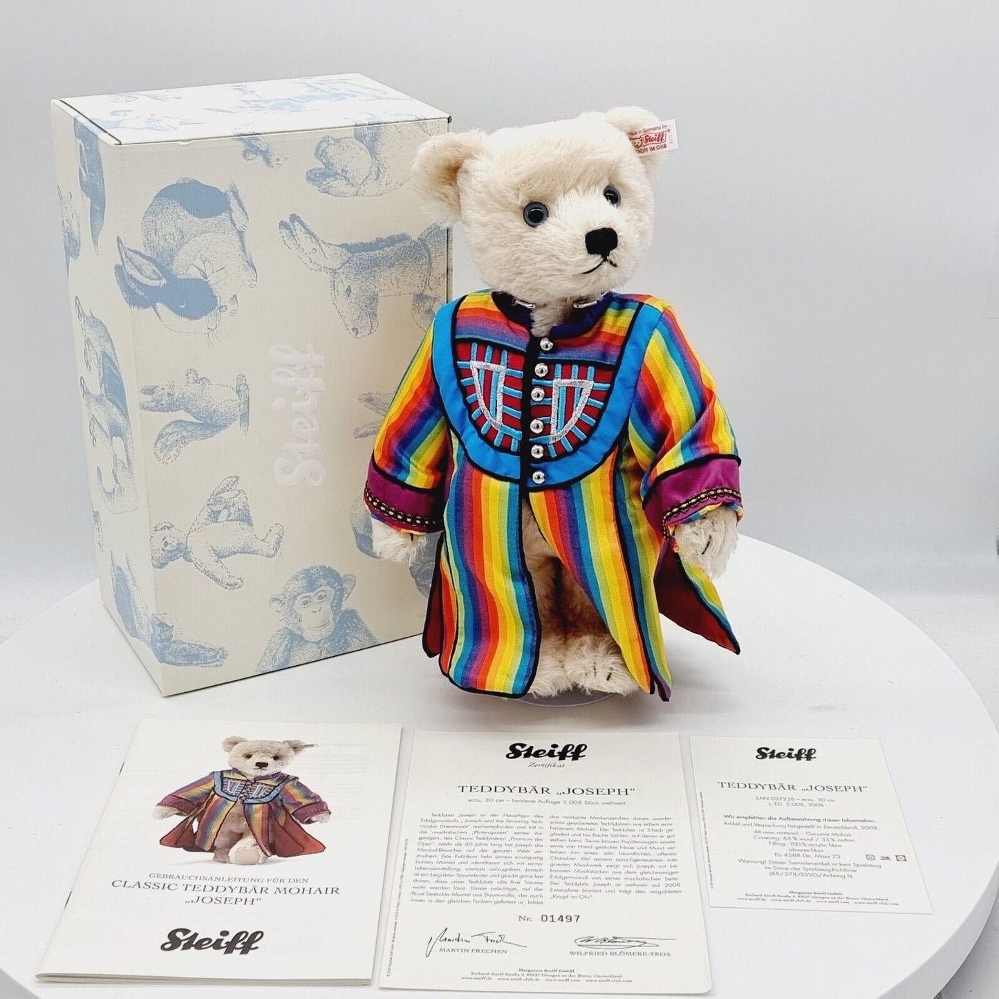 Steiff 037238 Classic Teddybär Joseph 30 cm limitiert 2008 Mohair
