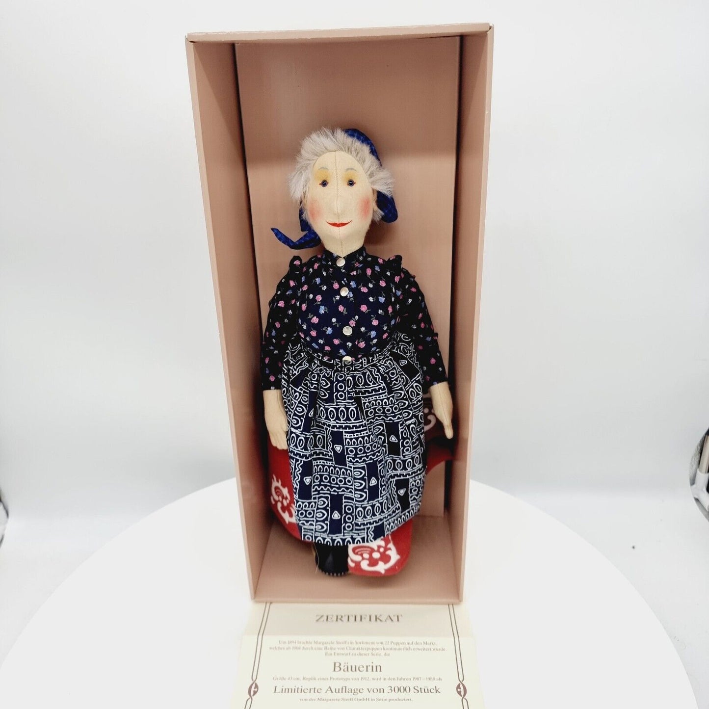 Steiff 9110/43 Filzpuppe Bäuerin Replica 1912 limitiert 3000 aus 1987 43 cm