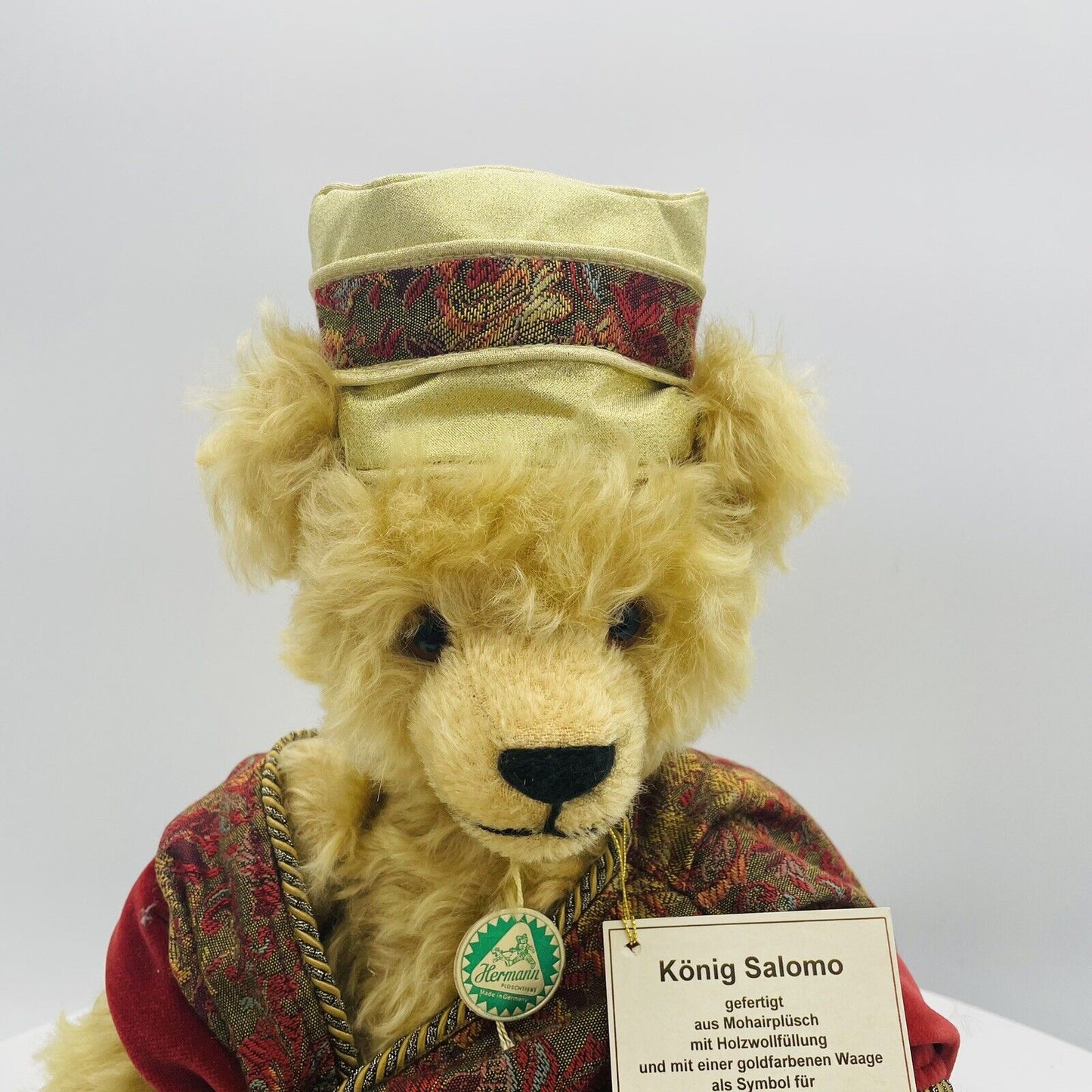 Hermann Coburg Teddybär König Salomo aus der Bibelserie limitiert 1000 40cm