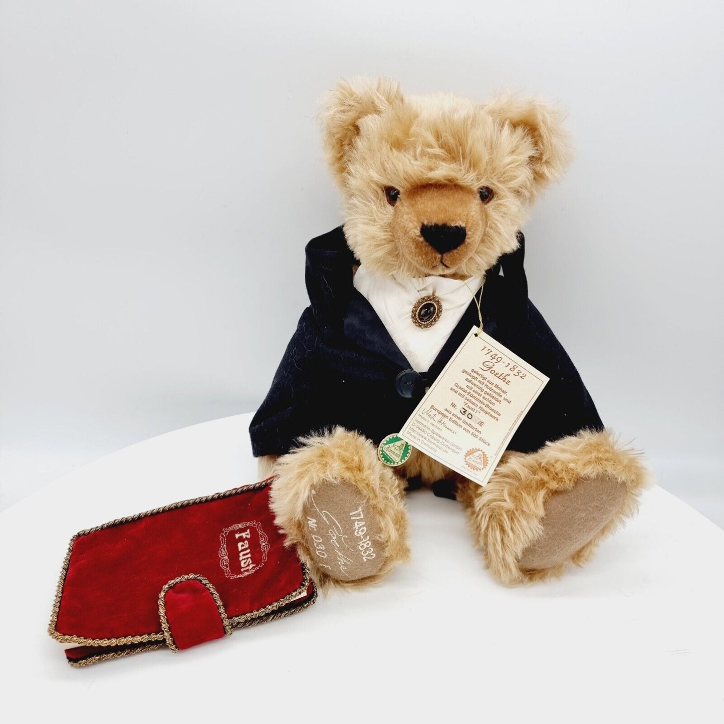 Hermann Coburg 19256-3 Teddybär Johann Wolfgang von Goethe limitiert 40 cm