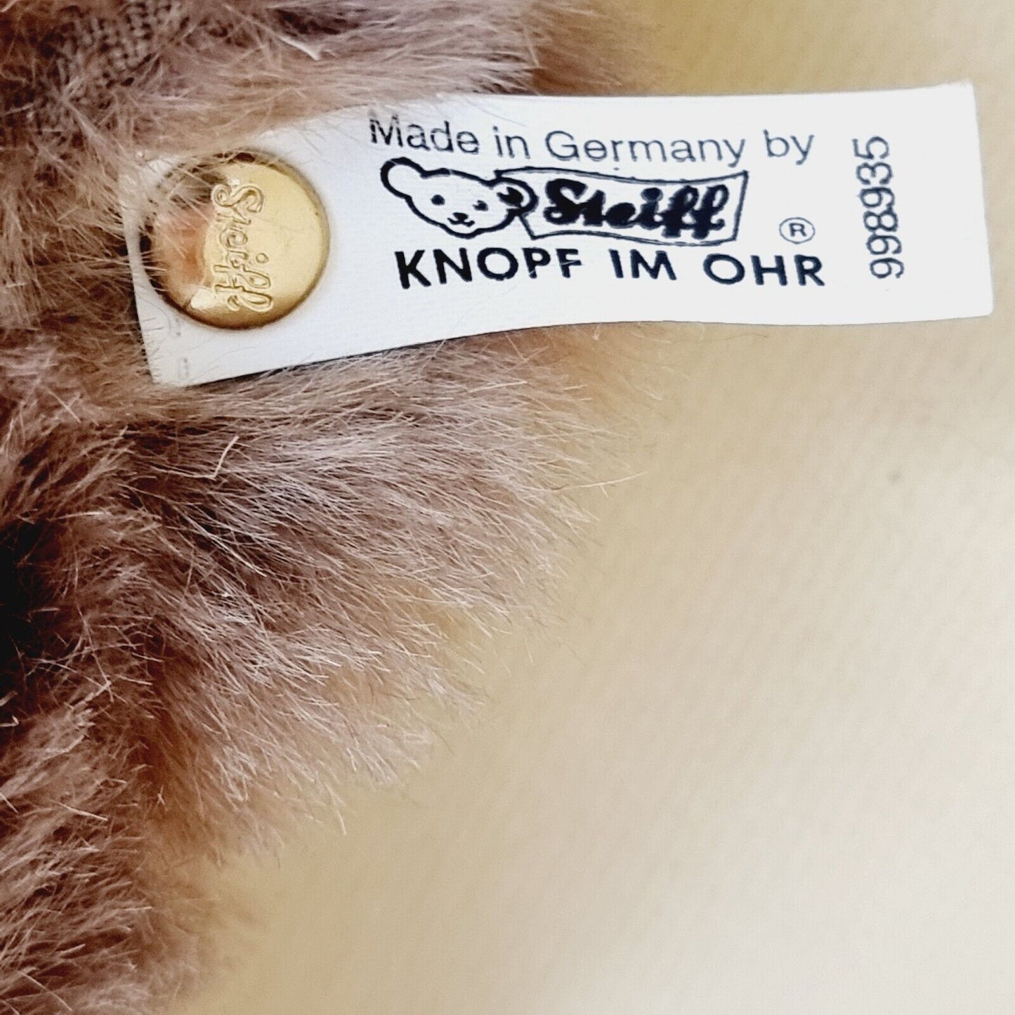 998935 Steiff Teddybär 1966 Replika 1996/97 41 cm caramel limitiert Kippstimme